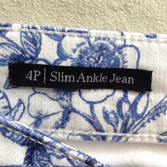 Talbots Printed 4P Slim Ankle Jean, Floral/Butterflies, Classic, Preppy, Boho. - Picture 4 of 6